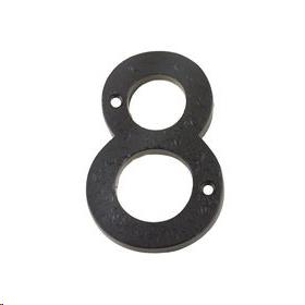 FACE-FIX NUMERAL  76MM (3") NO.8 BLACK ANTIQUE