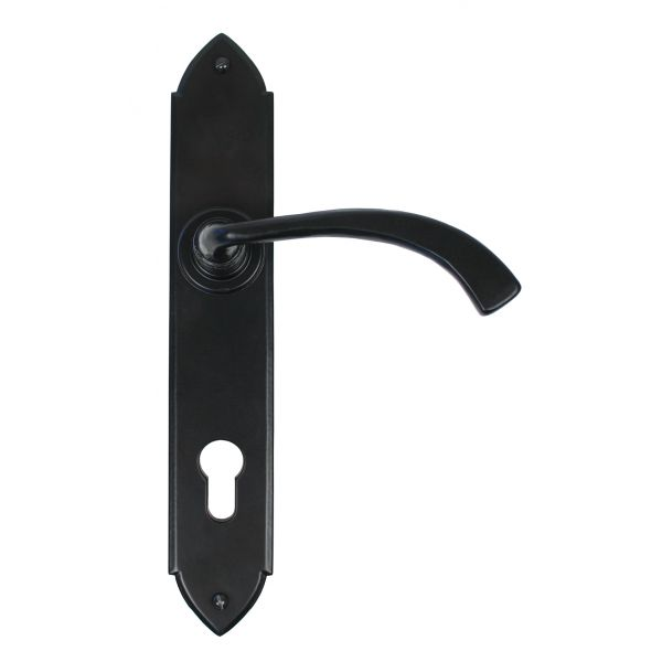 FTA 33764 BLACK GOTHIC CURVED LEVER ESPAG. LOCK SET