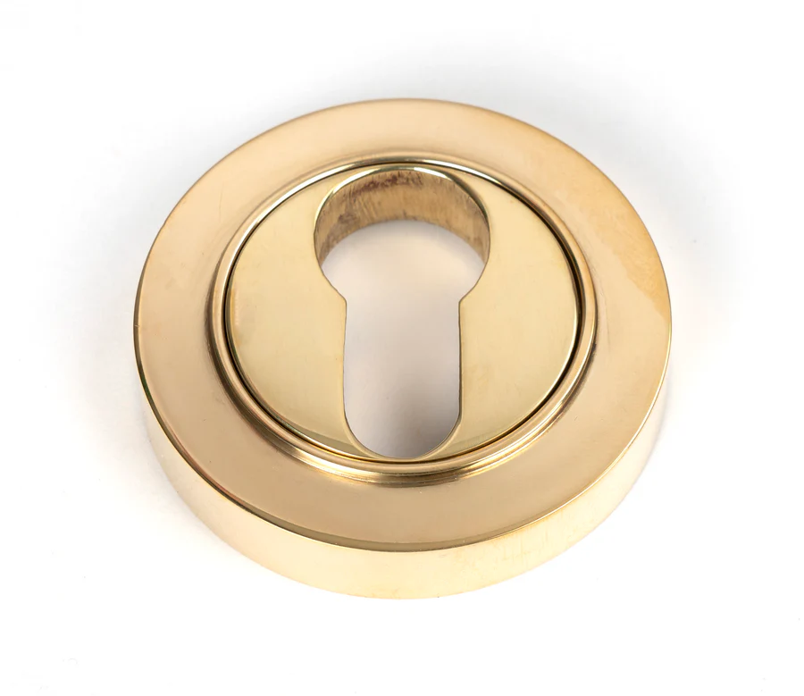 FTA 50592 POLISHED BRASS ROUND EURO ESCUTCHEON (PLAIN)