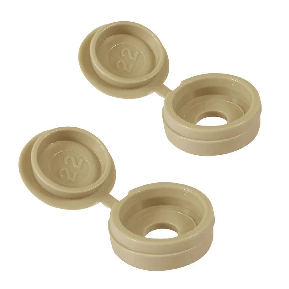 HINGED COVER CAP - BEIGE 3.5-4.0 (6-8G)