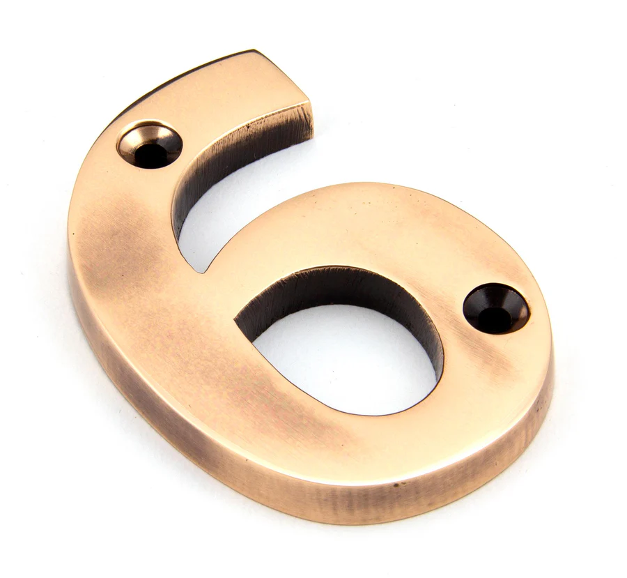 FTA 92026 POLISHED BRONZE NUMERAL 6