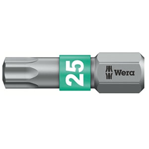 SCREWDRIVER INSERT BIT - WERA TORX TX20 X  25MM BI-TORSION EXTRA TOUGH (SILVER - IMPACT RESISTANT)