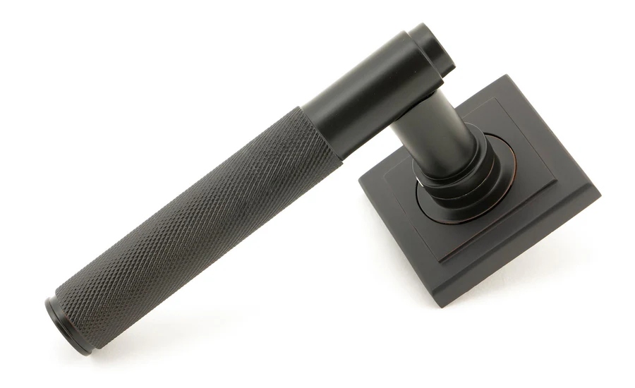 FTA 46100 AGED BRONZE BROMPTON LEVER ON ROSE SET (SQUARE)