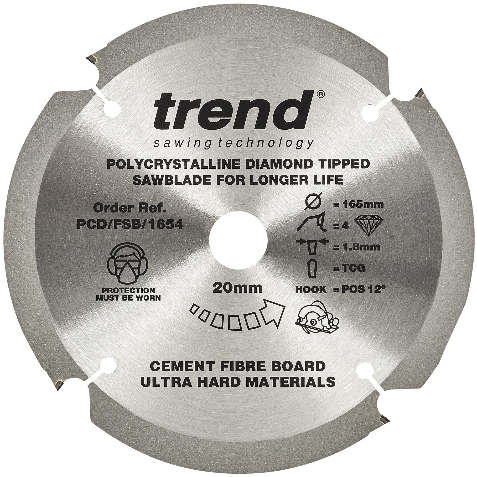 CRAFT PRO CIRCULAR SAW BLADE PCD 165 X 20 X 4T 