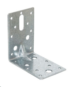 REINFORCED ANGLE BRACKET - GALVANISED 90 X 90 X 2.5MM (X 60MM WIDE)