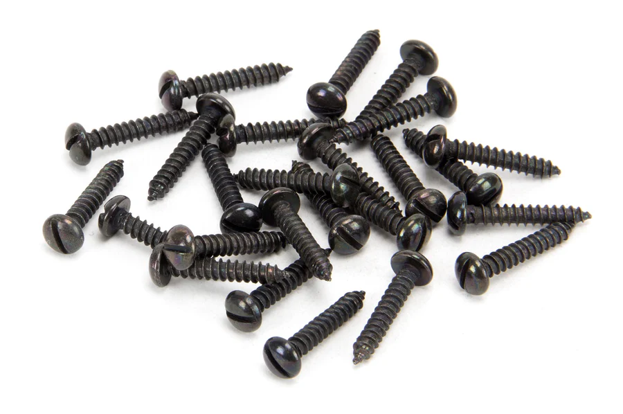 FTA 33409 BLACK 6 X 3/4 ROUND HEAD SCREWS (25)