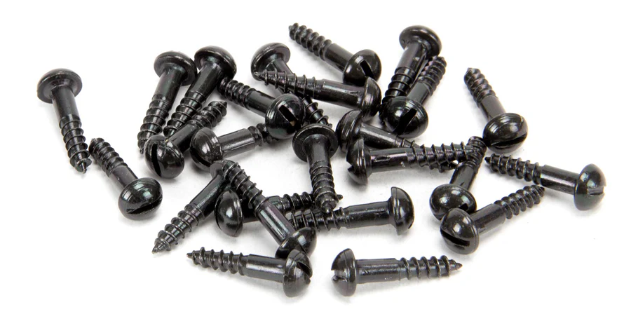 FTA 33414 BLACK 8 X 3/4 ROUND HEAD SCREWS (25)