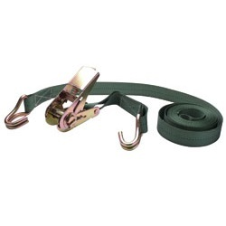 J-HOOK RATCHET STRAP TIE DOWN 25MM X 5M WEBBING 350KG-700KG (PACK OF 2)