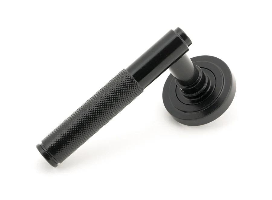 FTA 50006 BLACK BROMPTON LEVER ON ROSE SET (ART DECO) - UNSPRUNG