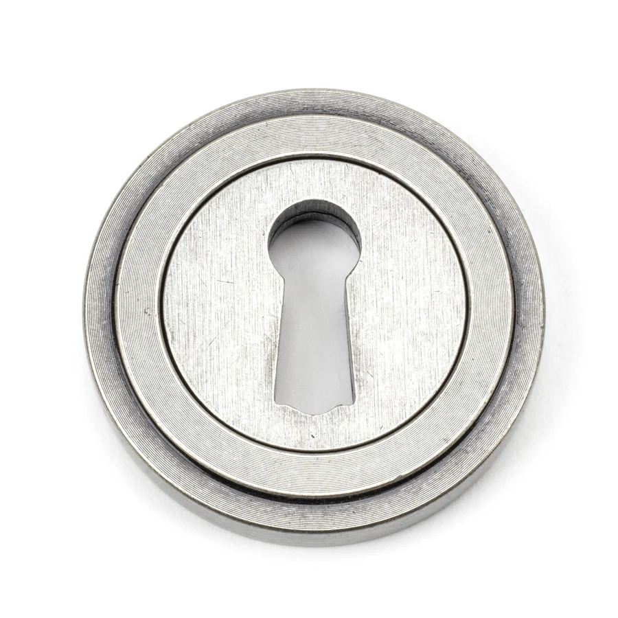 FTA 45704 PEWTER ROUND ESCUTCHEON (ART DECO)