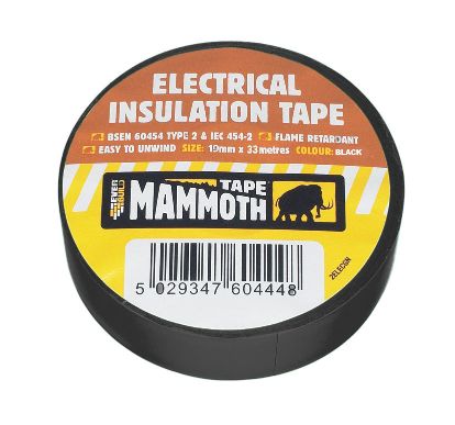 ELECTRICAL INSULATION TAPE 19MM X 20M BLACK