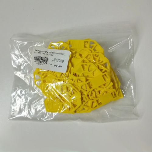 HORSESHOE BATTEN PACKER  55 X 43 X  1MM (YELLOW)