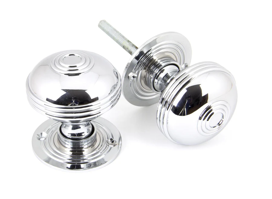 FTA 90275 POLISHED CHROME 63MM PRESTBURY MORTICE/RIM KNOB SET