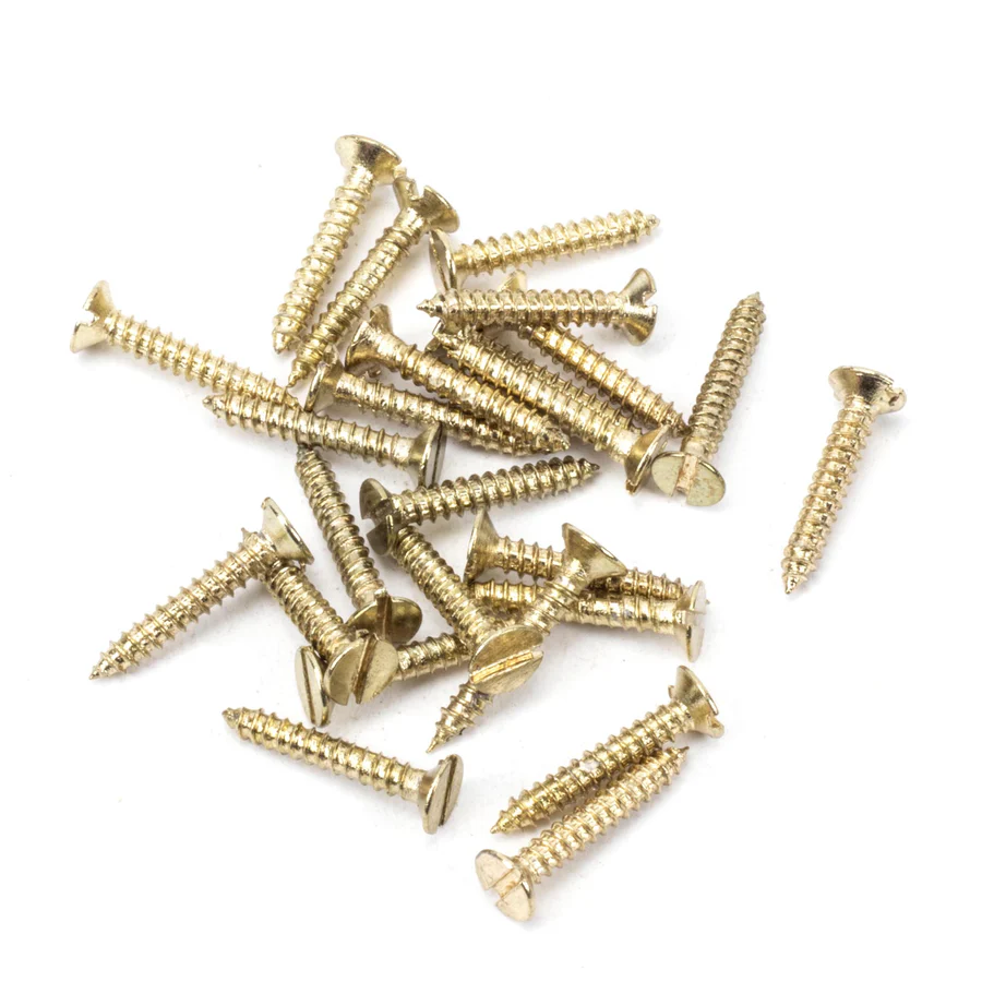 FTA 91260 POLISHED BRASS SS 4X&frac34; COUNTERSUNK SCREWS (25)