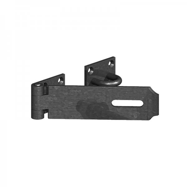 HEAVY SAFETY PATTERN HASP & STAPLE 7" (180MM) EPOXY BLACK