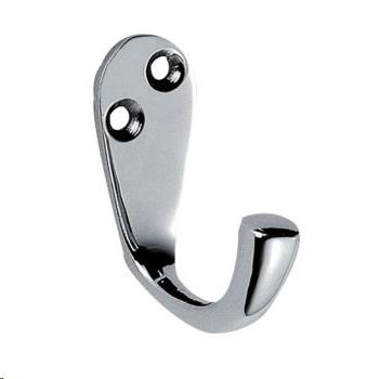 VICTORIAN SINGLE ROBE/COAT HOOK 45MM SATIN CHROME