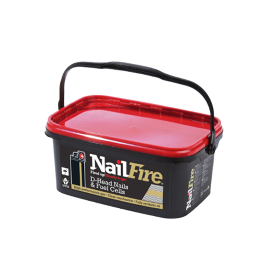 NAILFIRE 1ST FIX STAINLESS STEEL RING NAIL & FUEL HANDIPACK 50MM (TUB OF 1000)