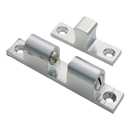 ADJUSTABLE DOUBLE BALL CATCH 50MM SATIN CHROME