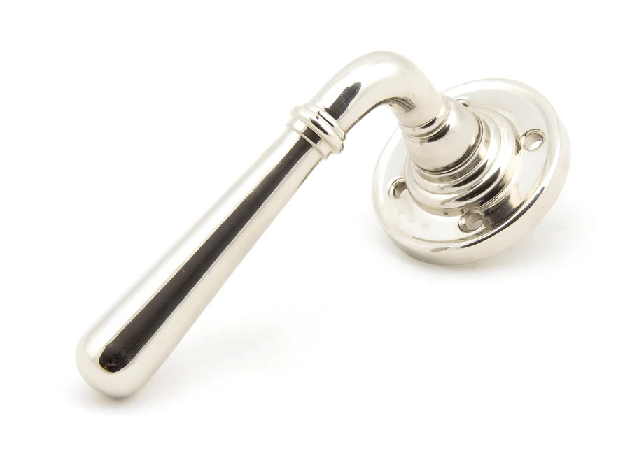 FTA 50092 POLISHED NICKEL NEWBURY LEVER ON ROSE SET - UNSPRUNG