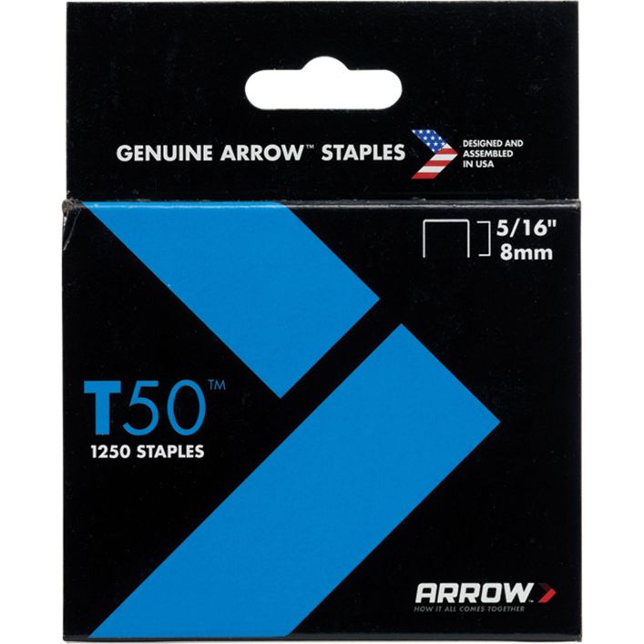 STAPLES - ARROW T50  8MM (PACK OF 1250)
