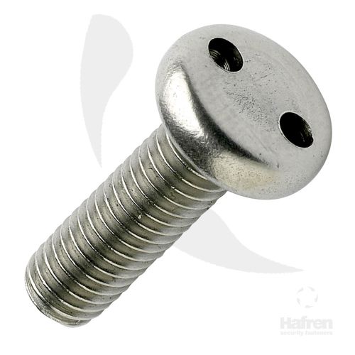 MACHINE SCREW A2 STAINLESS STEEL PAN HEAD 2-HOLE M4 X 10MM