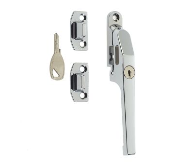 CONTRACT CASEMENT FASTENER (LOCKABLE) 125MM (5") POLISHED CHROME