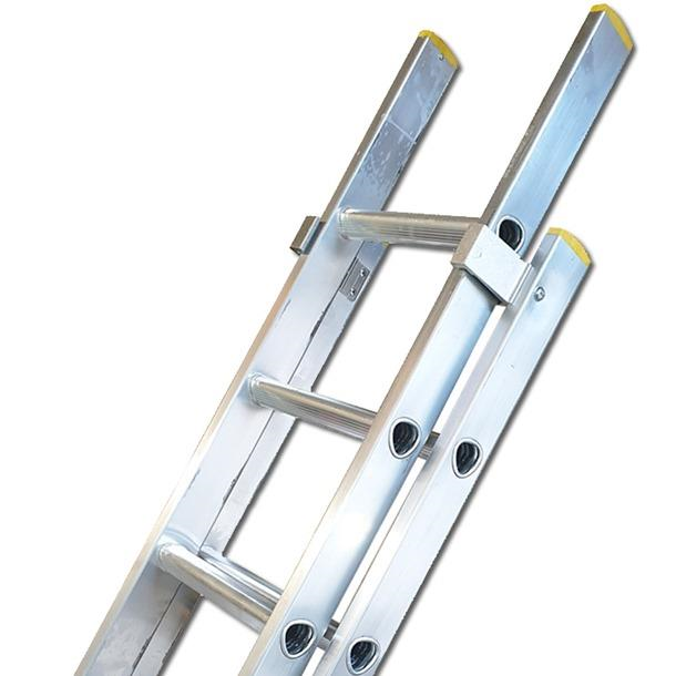 EN131 LFI SUPER-TRADE DOUBLE EXTENSION ALUMINIUM 3M-5M LADDER