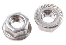 HEX FLANGE NUT - SERRATED M10 A2 STAINLESS STEEL