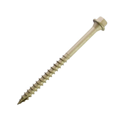 TIMBERDRIVE STRUCTURAL HEX TIMBER SCREW (EXTERIOR BROWN COATING)  6.3 X  65MM 