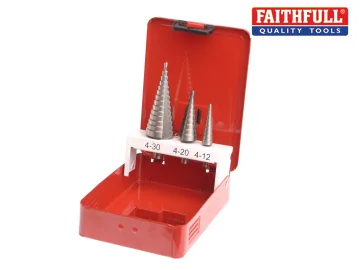 STEP DRILL SET 4-30MM (3 PIECE KIT)