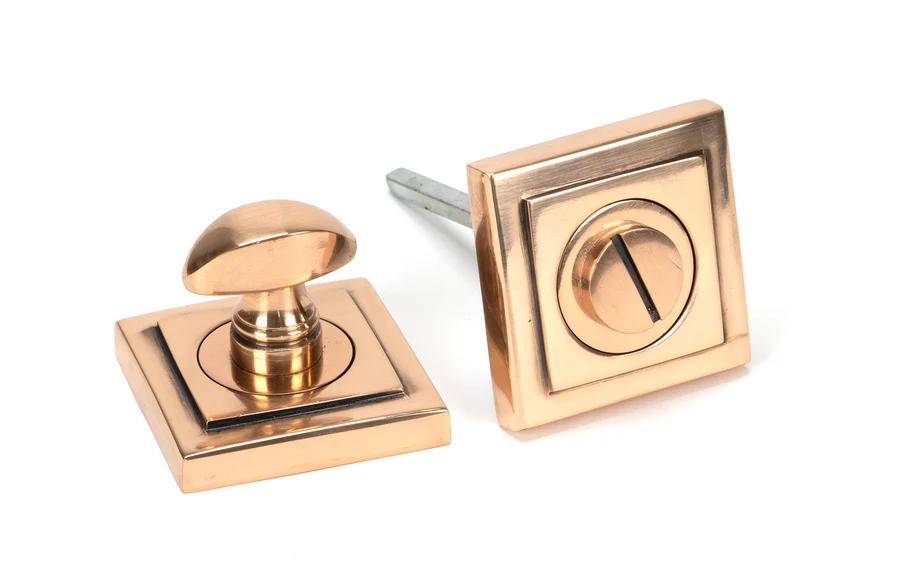 FTA 46109 POLISHED BRONZE ROUND THUMBTURN SET (PLAIN)