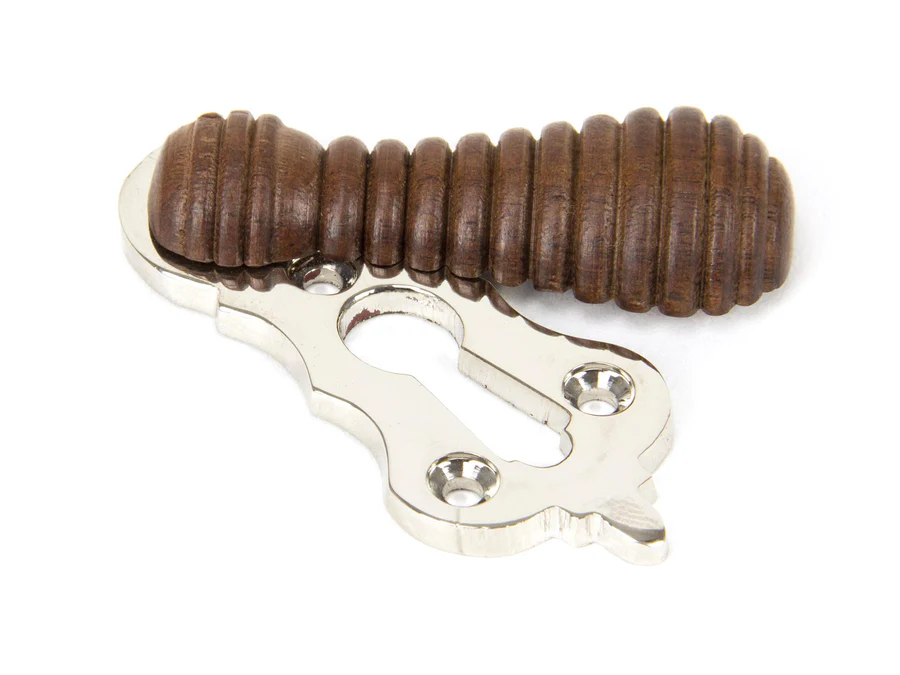 FTA 91534 ROSEWOOD & POLISHED NICKEL BEEHIVE ESCUTCHEON