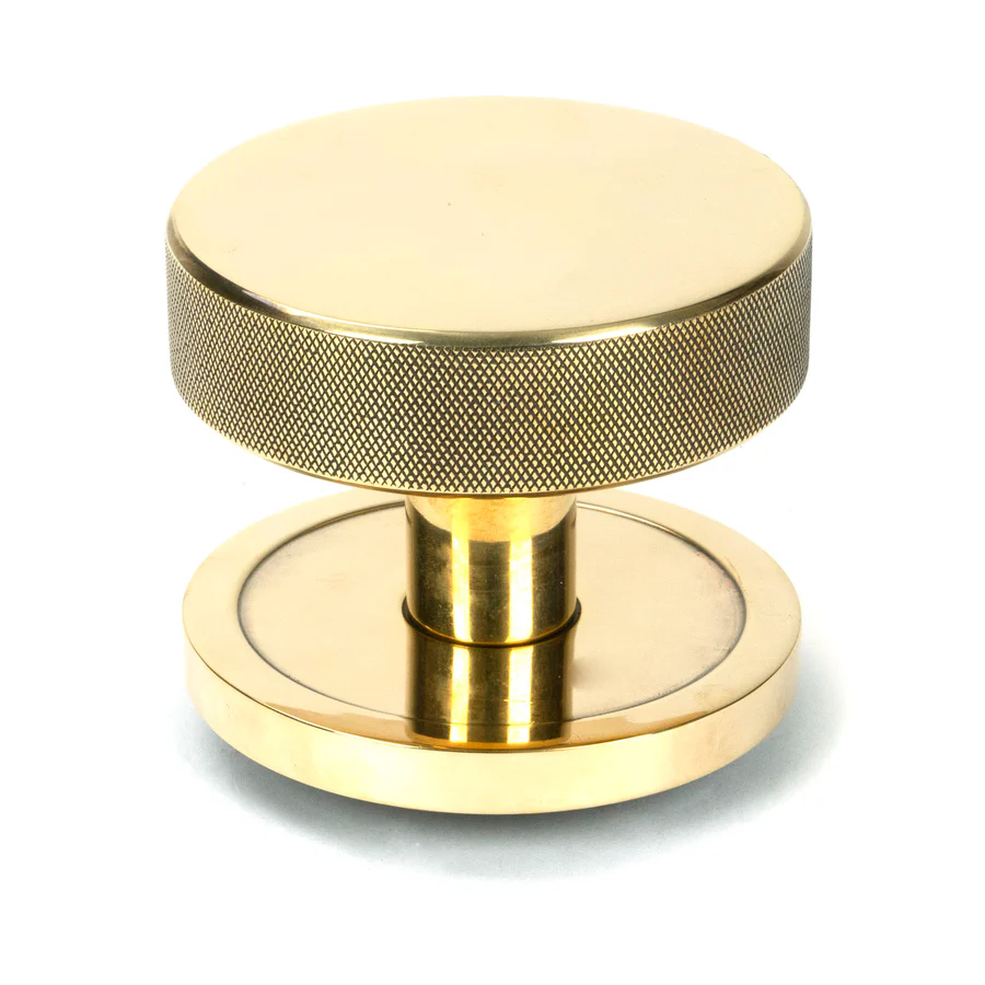 FTA 46774 AGED BRASS BROMPTON MORTICE/RIM KNOB SET (PLAIN)