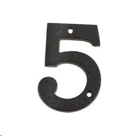 FACE-FIX NUMERAL  76MM (3") NO.5 BLACK ANTIQUE