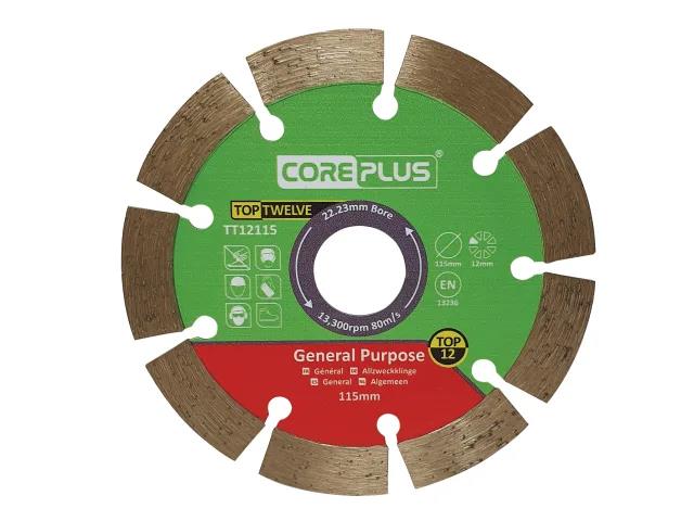 CORE PLUS TOP TWELVE GENERAL PURPOSE DIAMOND BLADE 115MM