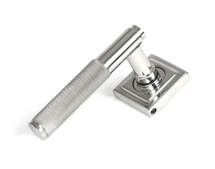FTA 49847 POLISHED MARINE SS (316) BROMPTON LEVER ON ROSE SET (SQUARE)