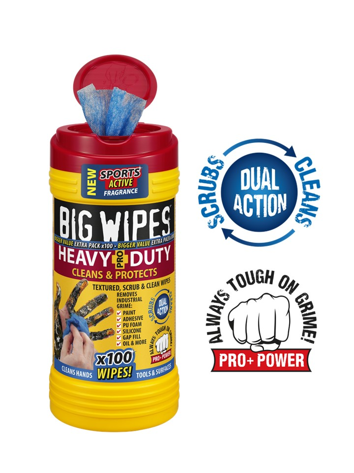 BIG WIPES HEAVY-DUTY CLEANING WIPES (DISPENSER OF 100)