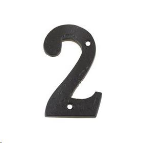 FACE-FIX NUMERAL  76MM (3") NO.2 BLACK ANTIQUE