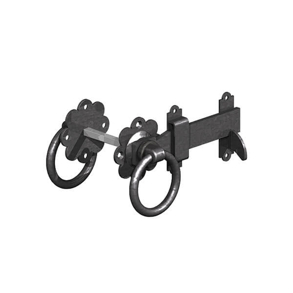 SMOOTH RING GATE LATCH 6" (150MM) EPOXY BLACK