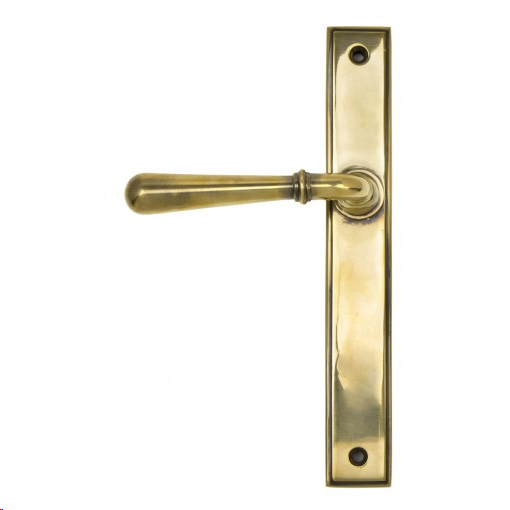 FTA 45429 AGED BRASS NEWBURY SLIMLINE LEVER LATCH SET