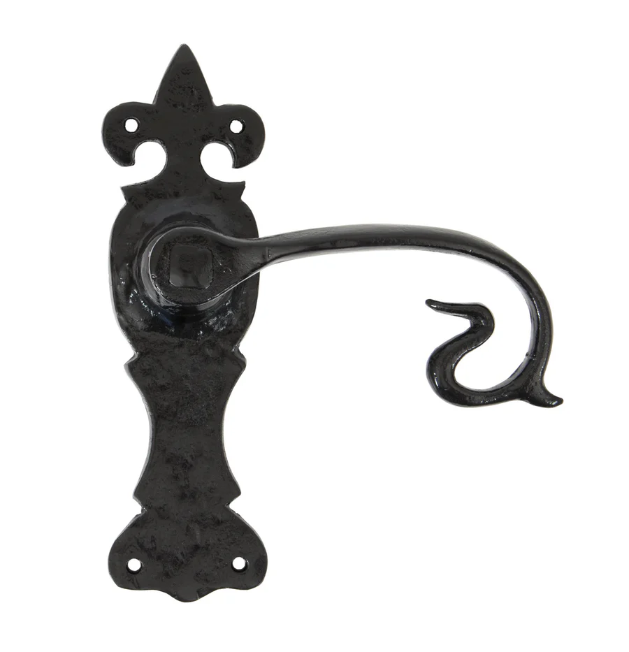 FTA 83694 BLACK CURLY LEVER LATCH SET