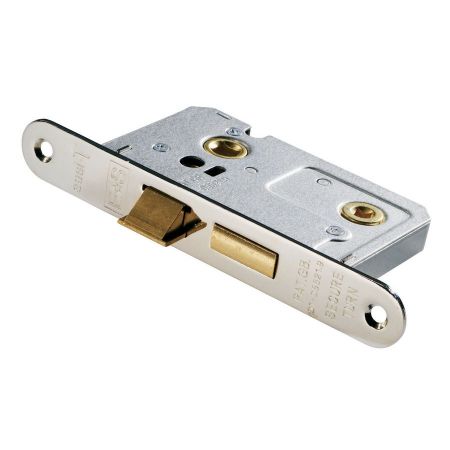 CONTRACT BATHROOM MORTICE SASHLOCK 64MM (2½") NICKEL PLATED