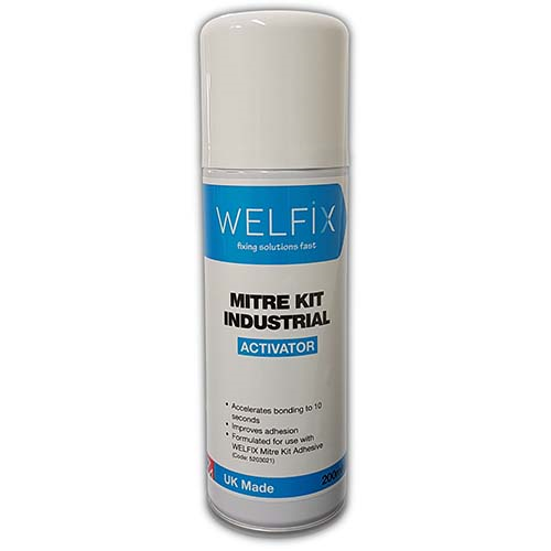 'WELFIX' MITRE BOND KIT ADHESIVE ACTIVATOR 200ML 