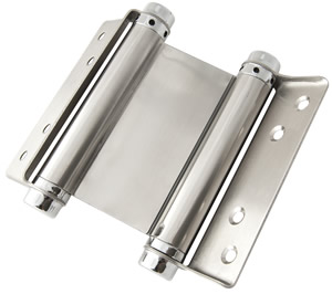 DOUBLE ACTION SPRING HINGE 102MM (4") SATIN STAINLESS STEEL (PAIR)