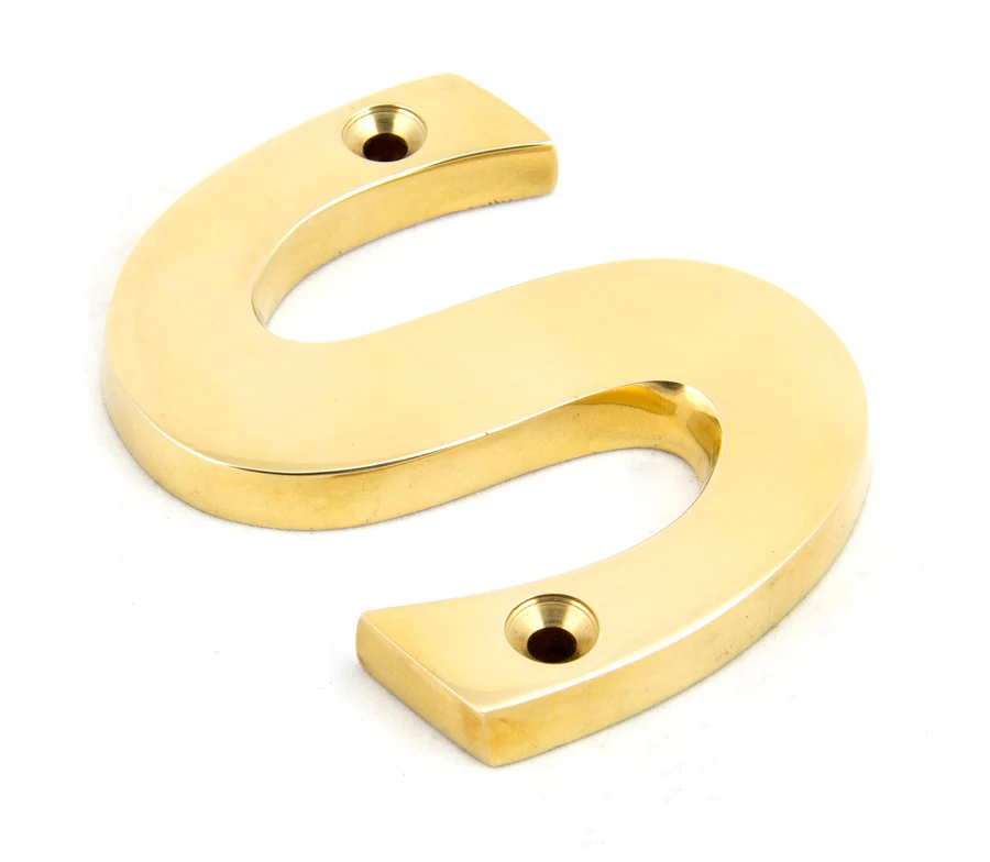 FTA 83801S POLISHED BRASS LETTER S