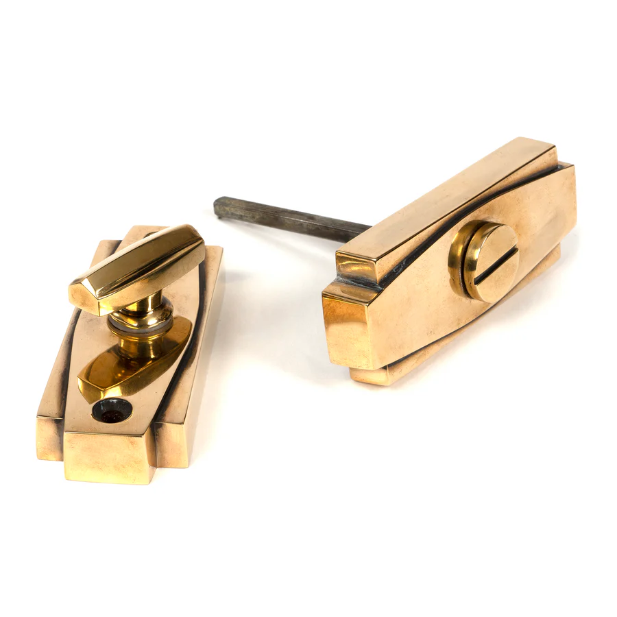 FTA 51207 AGED BRONZE ART DECO THUMBTURN