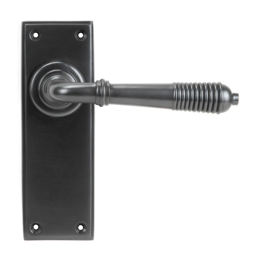 FTA 83954 AGED BRONZE REEDED LEVER LATCH SET