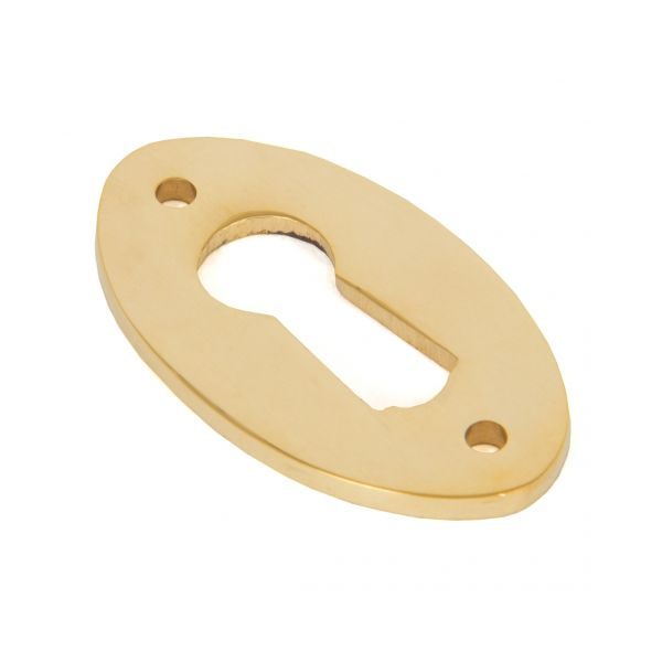 FTA 83812 POLISHED BRASS OVAL ESCUTCHEON