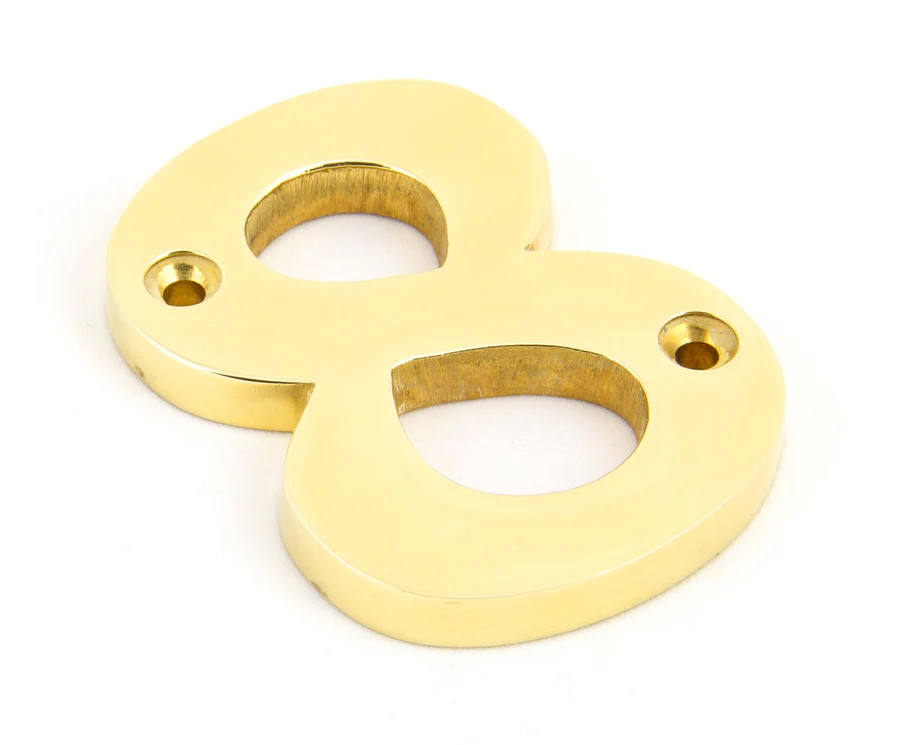 FTA 83718 POLISHED BRASS NUMERAL 8