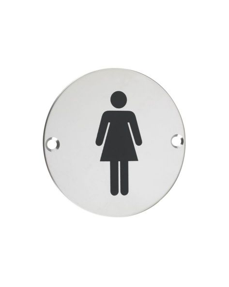 76MM FEMALE SYMBOL - POLISHED STAINLESS